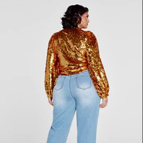 #10❤️ PERIODT TWIST FRONT SEQUIN TOP - PATRICK STARRR X FTF - Picture 3 of 8